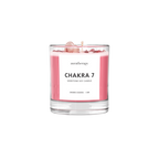 Chakra 7 Strawberry Quartz Edelstein-Kerze