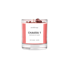 Chakra 1 – Red Jasper Edelstein-Kerze