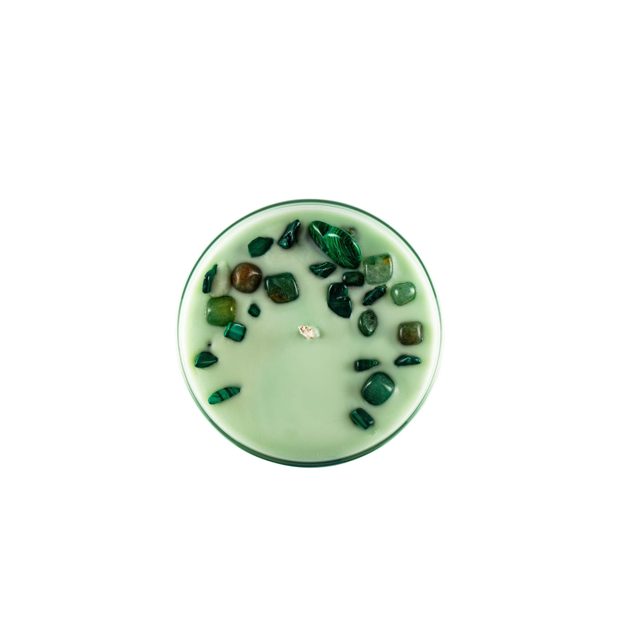 Chakra 4 Aventurin Edelstein-Kerze