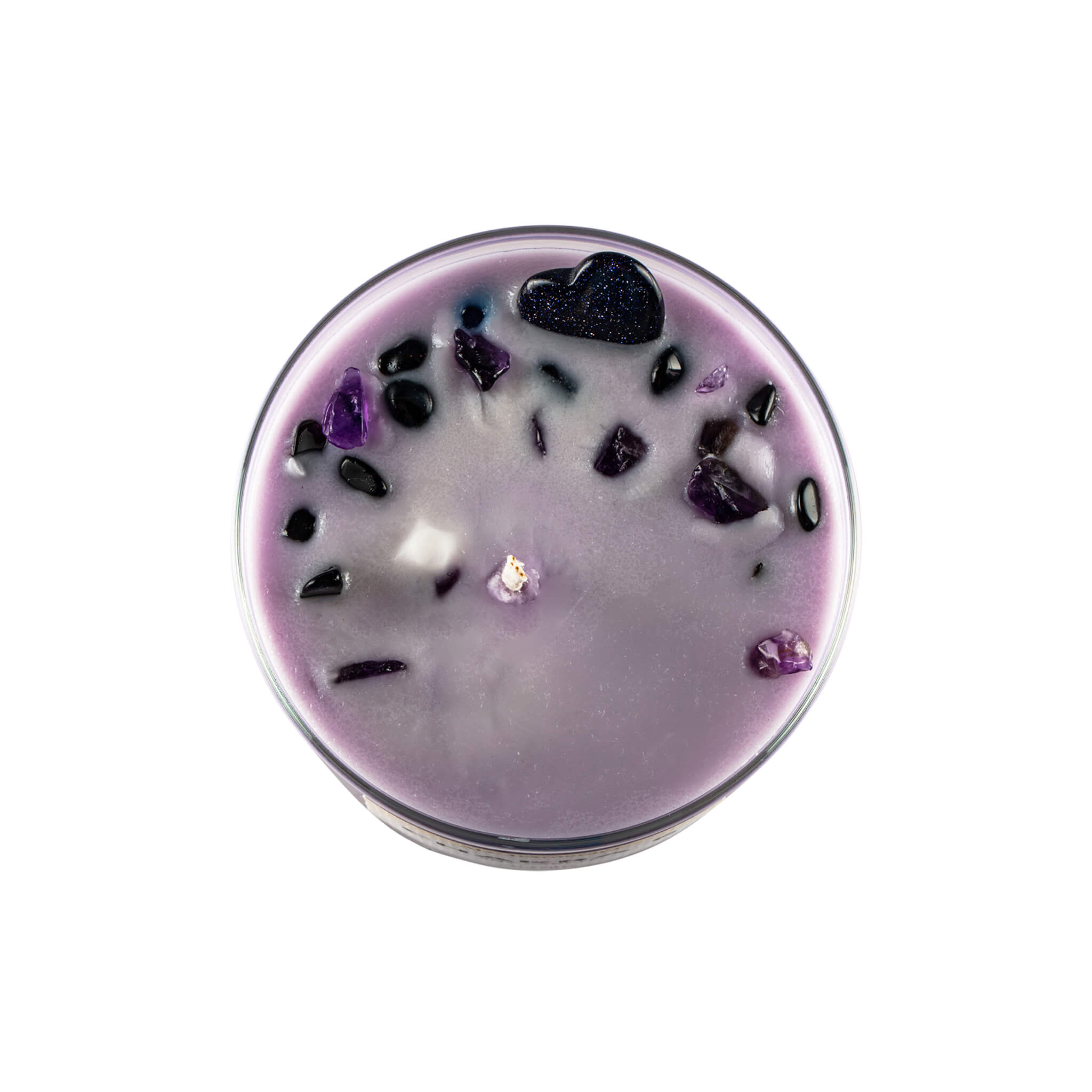 Chakra 6 Amethyst & Tourmaline Edelstein-Kerze