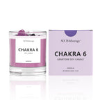 Chakra 6 Amethyst & Tourmaline Edelstein-Kerze